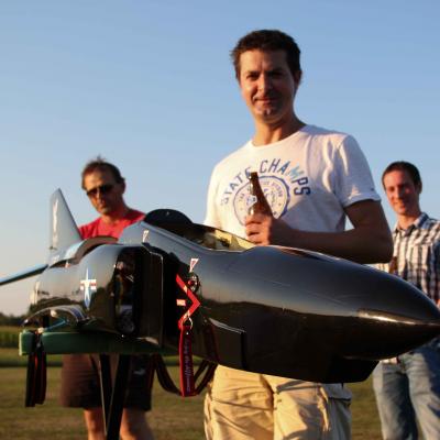 Pilot Mit Flieger